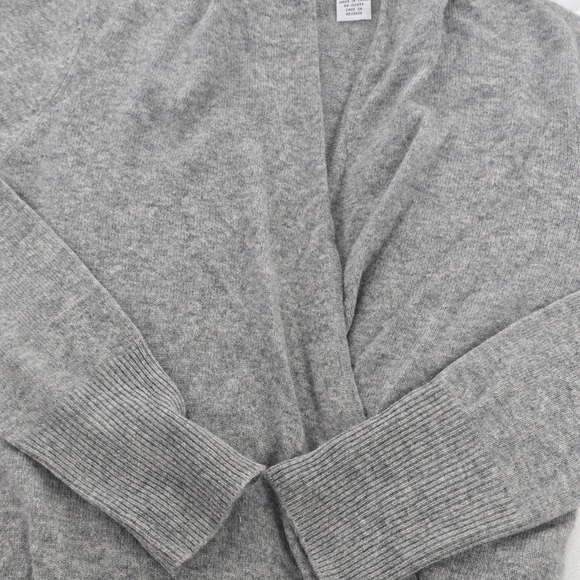 Evelyn Grace 100% Cashmere Gray Open Front Cardigan Sweater Women's S EUC - Picture 7 of 7